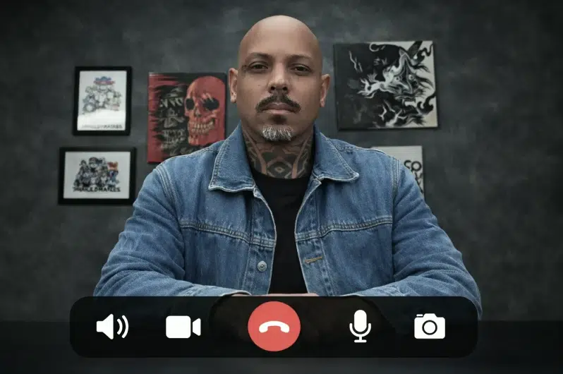 André cojack numa chama de vídeo online